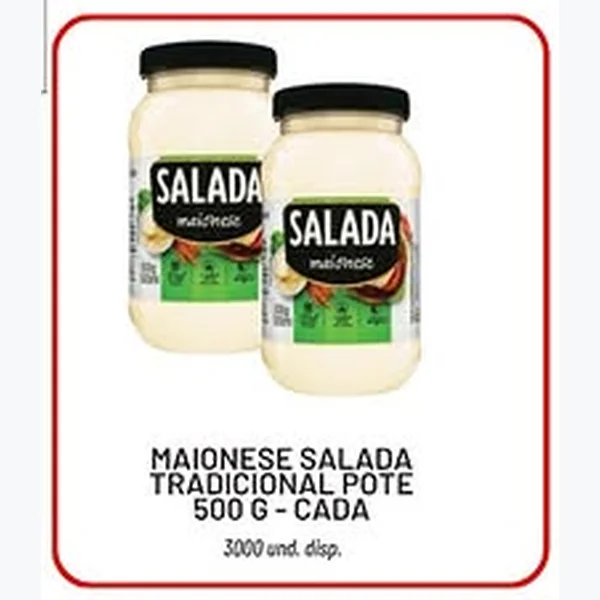 Recorte do encarte de Maionese Tradicional Salada 500 g
