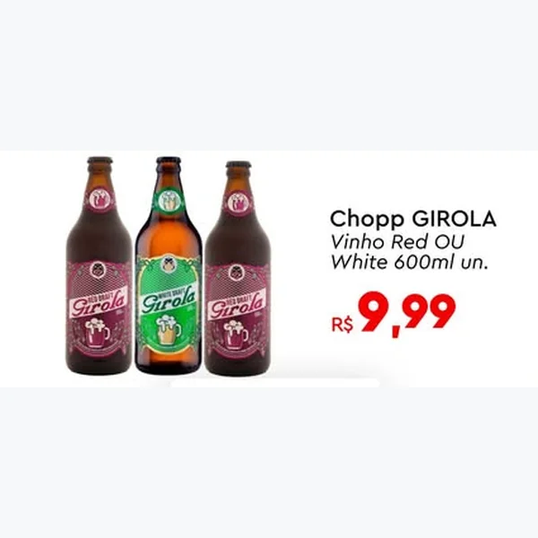 Recorte do encarte de Chopp Red Girola 600 ml
