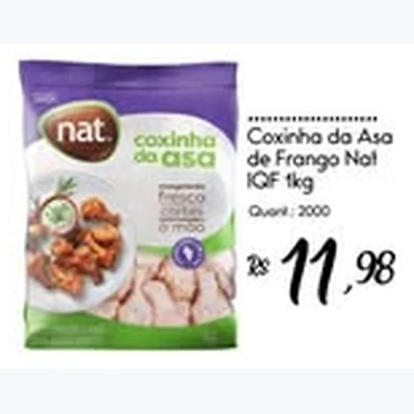 Recorte do encarte de Coxinha da Asa de Frango Iqf Nat 1 kg