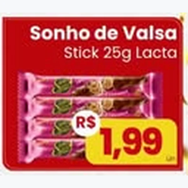 Stick Sonho de Valsa Lacta 25 g