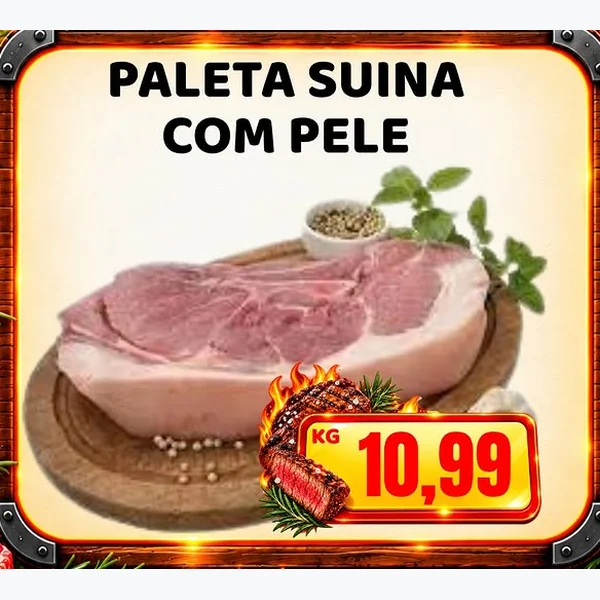 Paleta Suína com Pele