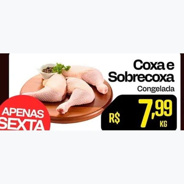 Recorte do encarte de Coxa e Sobrecoxa Congelada