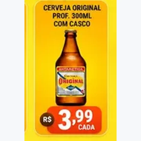 Recorte do encarte de Cerveja Original 300 ml