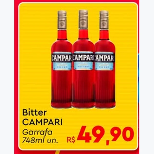 Recorte do encarte de Bitter CAMPARI 748 ml