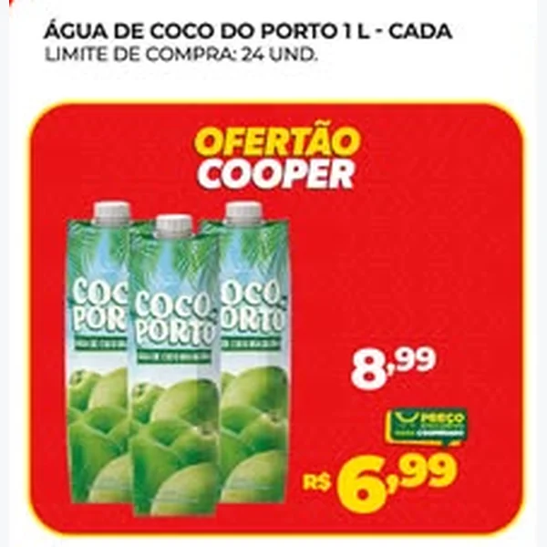 Recorte do encarte de Água de Coco Do Porto 1 L