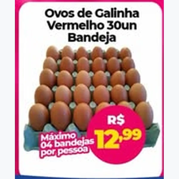 Ovos de Galinha Vermelho 30 un