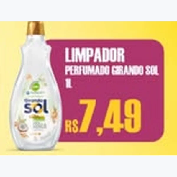 Recorte do encarte de Limpador Perfumado Girando Sol 1 L