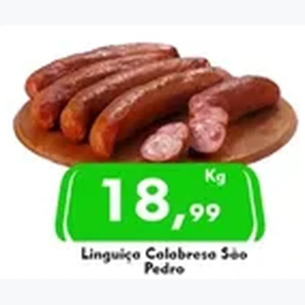 Recorte do encarte de Linguiça Calabresa São Pedro