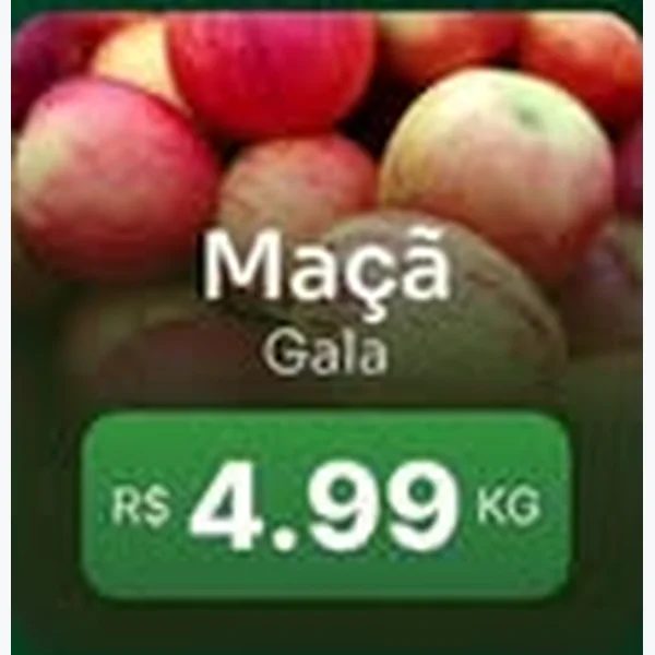 Recorte do encarte de Maçã Gala