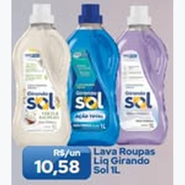 Lava Roupas Líquido Girando Sol 1 L