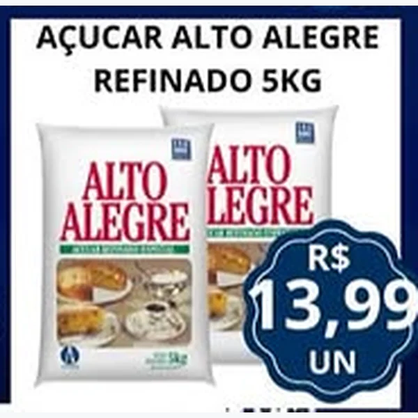 Recorte do encarte de Açúcar Refinado Alto Alegre