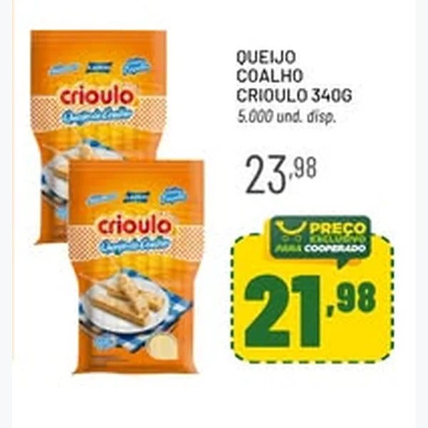 Queijo Coalho Crioulo 340 g