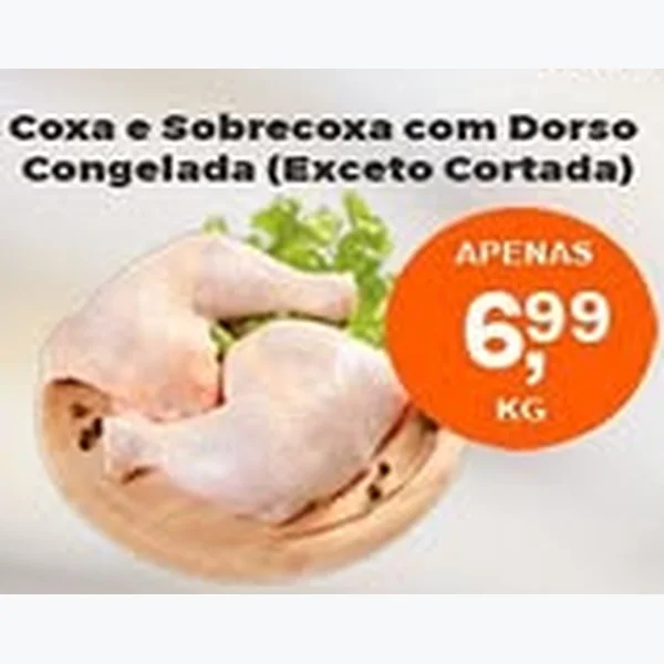 Recorte do encarte de Coxa e Sobrecoxa com Dorso Congelada