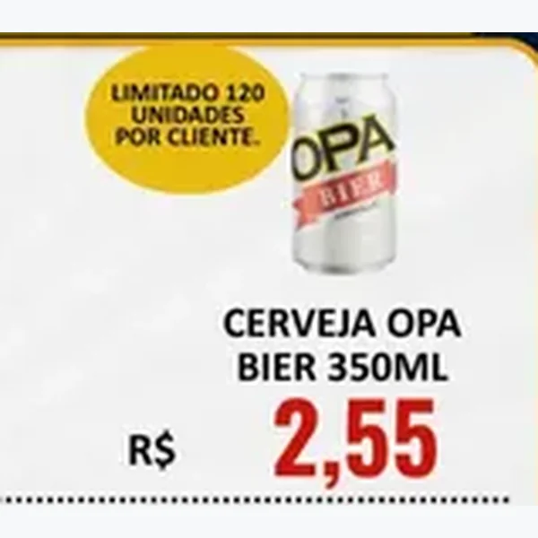 Recorte do encarte de Cerveja Opa Bier 350 ml