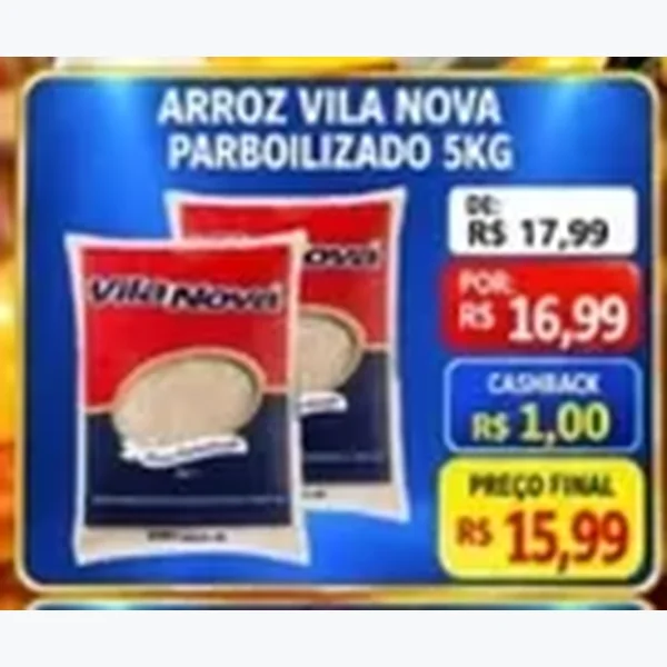 Arroz Parboilizado Vila Nova 5 kg