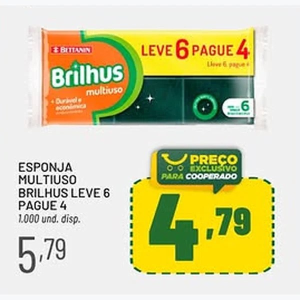 Recorte do encarte de Esponja Multiuso Bettanin 6 un