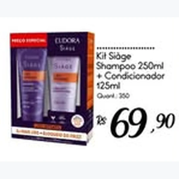 Recorte do encarte de Kit Shampoo e Condicionador Siàge Eudora 2 un