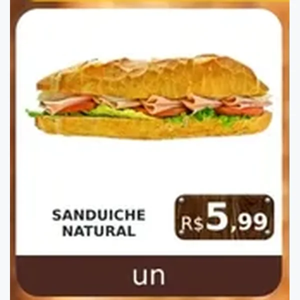 Recorte do encarte de Sanduíche Natural