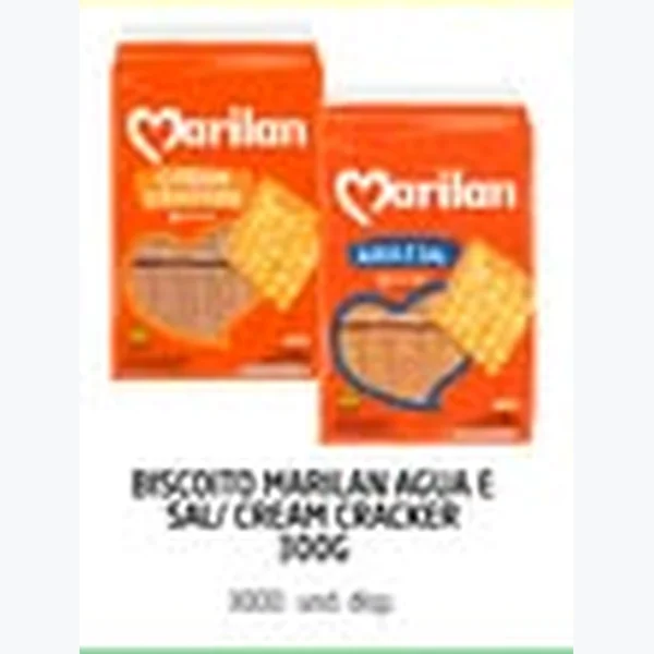Recorte do encarte de Biscoito Cream Cracker Marilan 300 g