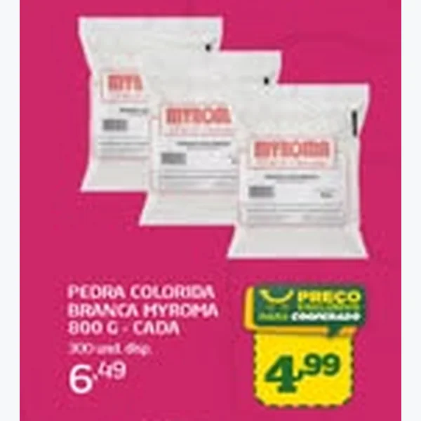 Pedra Colorida Branca Myroma 800 g