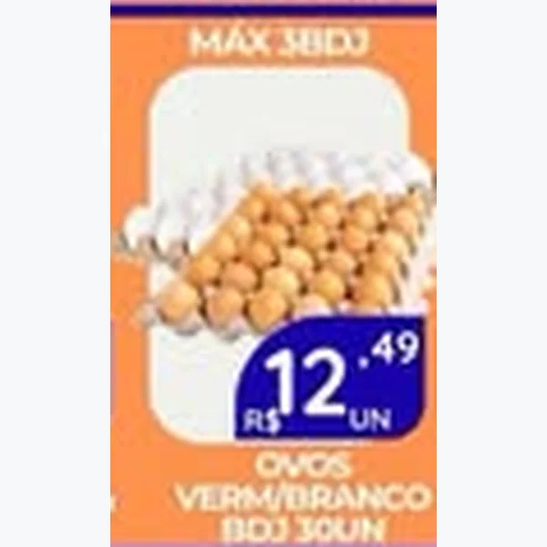 Ovos Vermelhos/brancos 30 un