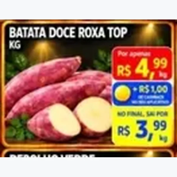 Recorte do encarte de Batata Doce Roxa Top
