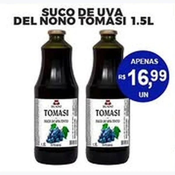 Recorte do encarte de Suco de Uva Del Nono Tomasi 1,5 L