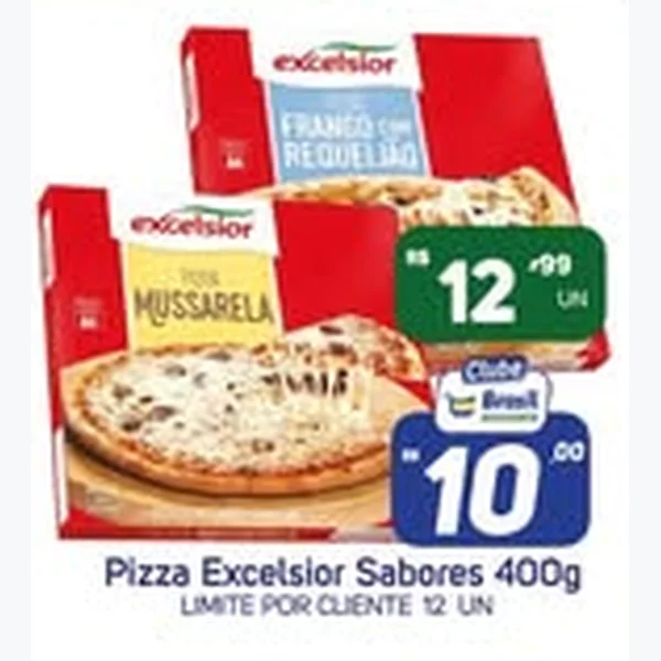 Recorte do encarte de Pizza Sabores Excelsior 400 g