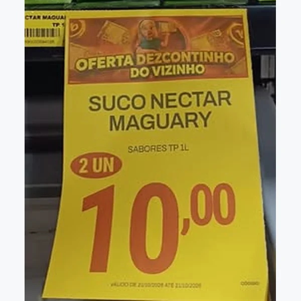 Recorte do encarte de Suco Néctar Maguary 1 L