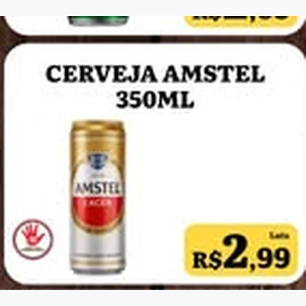 Recorte do encarte de Cerveja Amstel 350 ml
