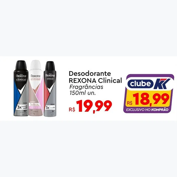 Desodorante Clinical REXONA 150 ml
