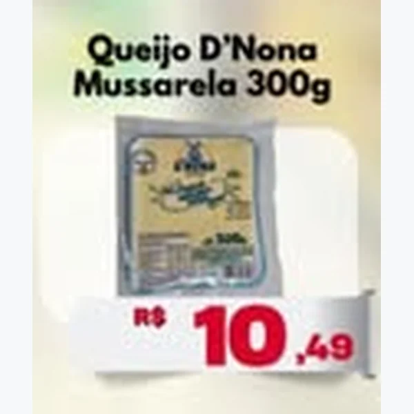 Recorte do encarte de Queijo Mussarela D'Nona