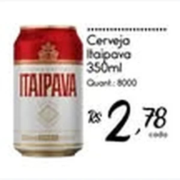 Recorte do encarte de Cerveja Itaipava 350 ml