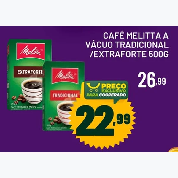Café a Vácuo Tradicional Melitta 500 g