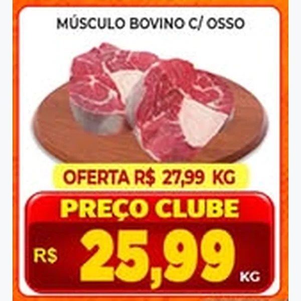 Recorte do encarte de Músculo Bovino C/ Osso