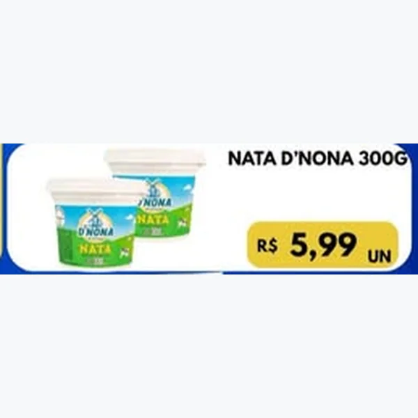 Recorte do encarte de Nata D'Nona 300 g