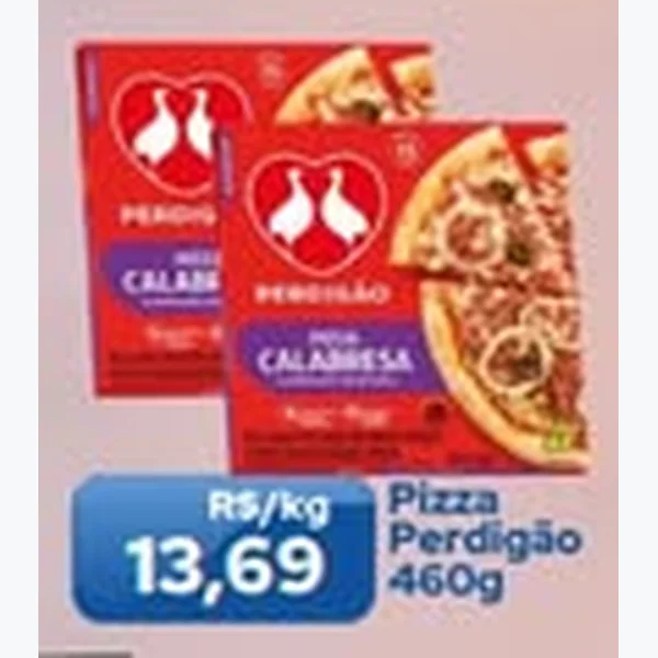 Recorte do encarte de Pizza Calabresa Perdigão