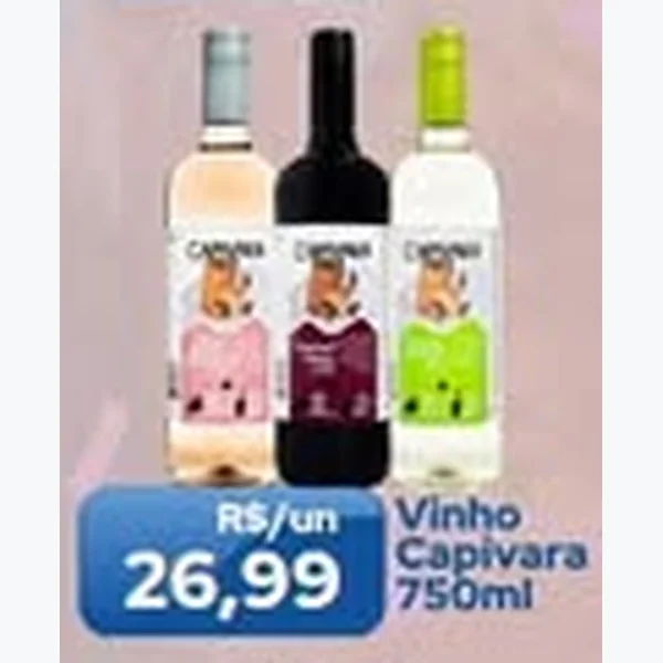 Recorte do encarte de Vinho Capivara 750 ml