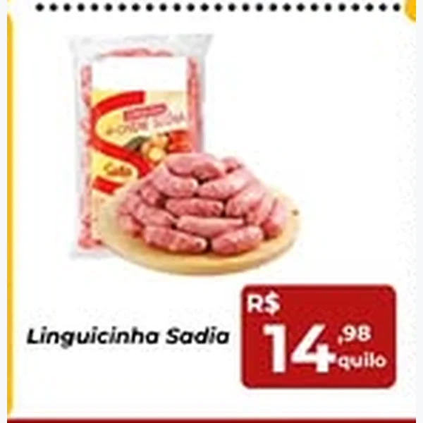 Recorte do encarte de Linguicinha Sadia