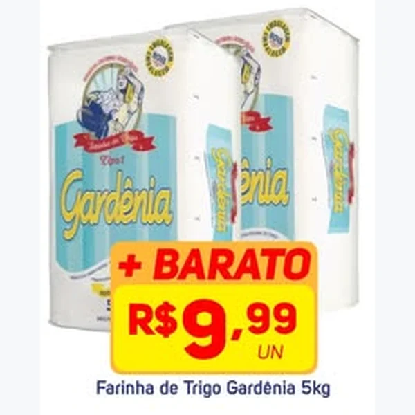 Recorte do encarte de Farinha de Trigo Gardênia 5 kg
