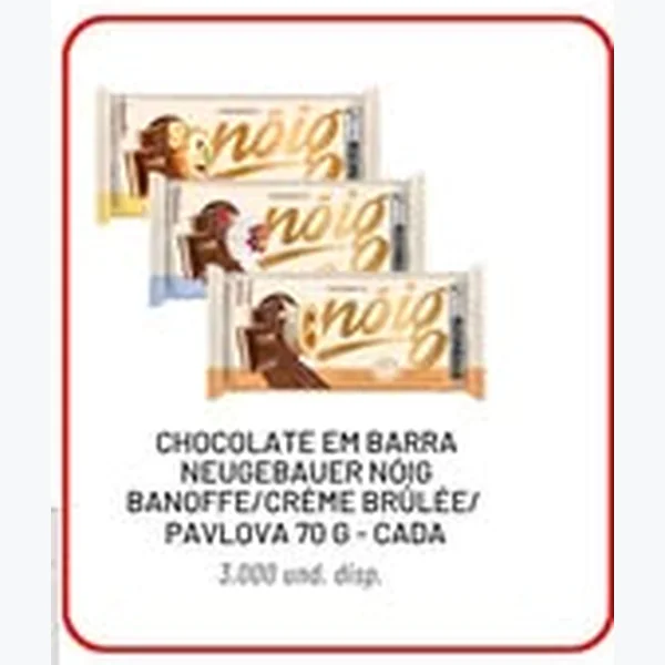 Recorte do encarte de Chocolate em Barra Banoffe Neugebauer Noig 70 g