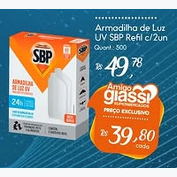 Recorte do encarte de Armadilha de Luz Uv Refil SBP 2 un