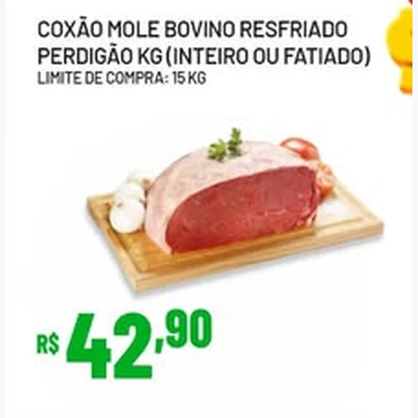 Recorte do encarte de Coxão Mole Bovino Resfriado (inteiro Ou Fatiado) Perdigão