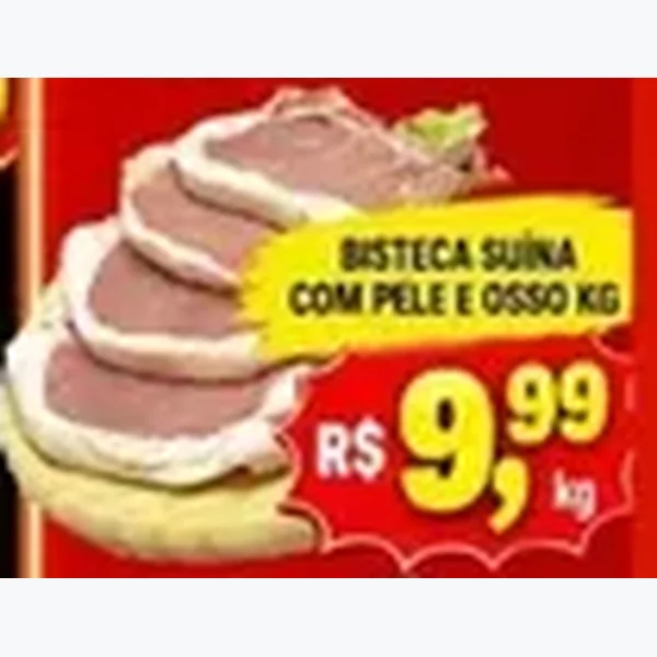 Bisteca Suína com Pele e Osso
