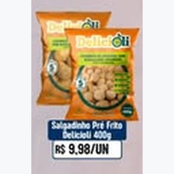 Salgadinho Pré Frito Delicioli 400 g