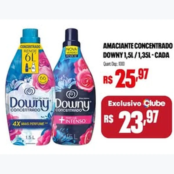 Recorte do encarte de Amaciante Concentrado Downy 1,5 L