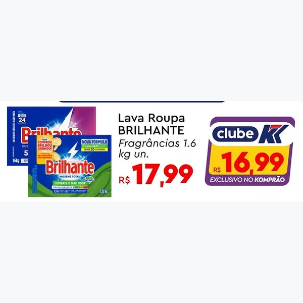 Lava Roupa Brilhante 1,6 kg