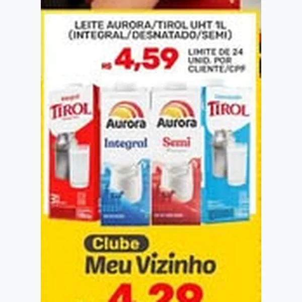 Leite Uht Aurora 1 L