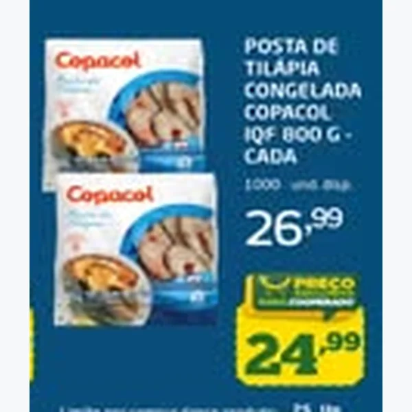 Posta de Tilápia Congelada Iqf Copacol 800 g