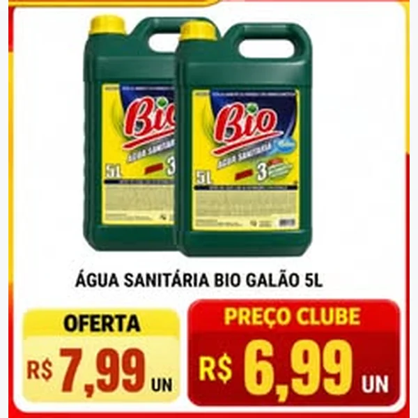 Recorte do encarte de Água Sanitária Bio 5 L